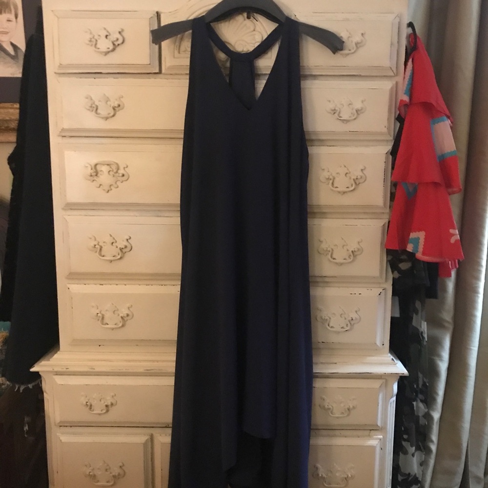 Navy tank/racer back dress